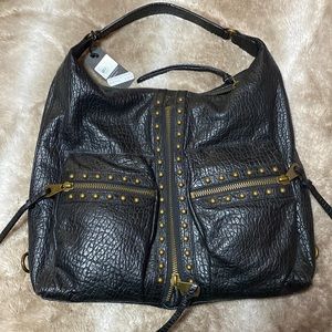 Brand New Joelle Hawkens Black studded leather bag